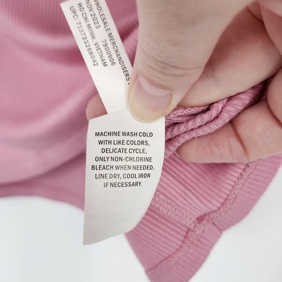 Colorful Planet Womens Ribbed Henley Top Size XL Mauve Lace Trim Y2K‎ Retro 90s - Picture 6 of 7